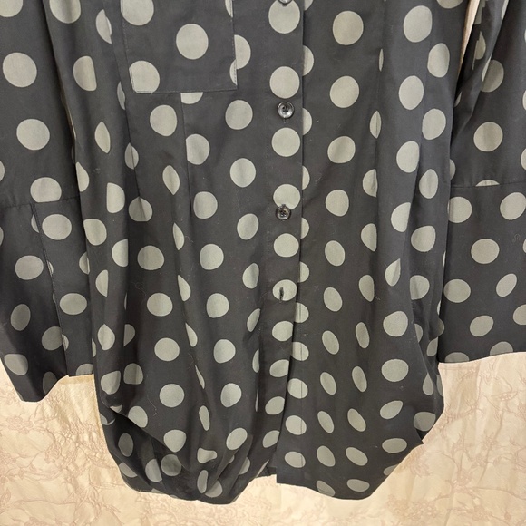 Comfy USA Woman’s Tokyo Dot Bubble Hem Lagen Look Midi Dress Black/Gray Size M - Picture 4 of 6